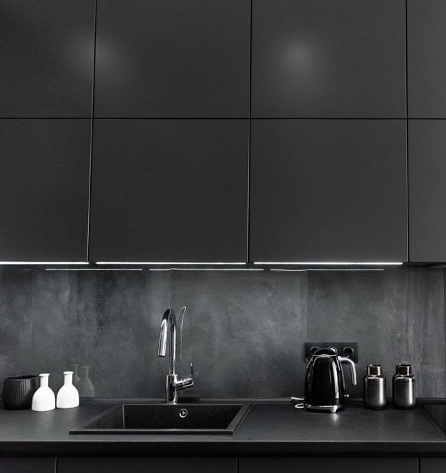 black kitchen